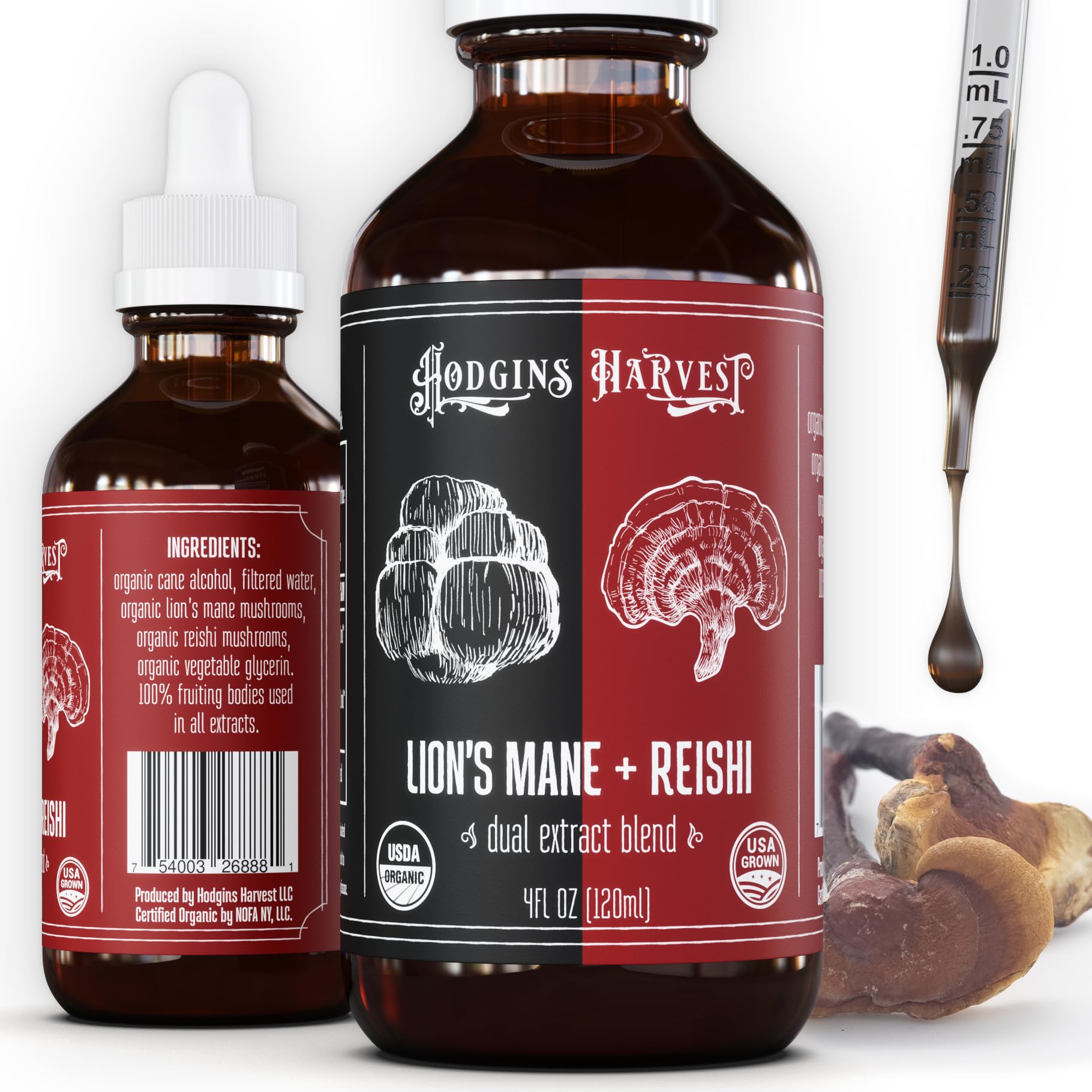 Amazon.com : Hodgins Harvest Organic Lion's Mane + Reishi Tincture